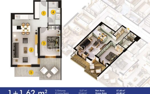 Ekskluzivna ponuda stanova u izgradnji, Budva Blue apartmani, Podkošljun, Budva