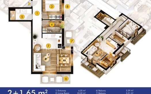 Ekskluzivna ponuda stanova u izgradnji, Budva Blue apartmani, Podkošljun, Budva