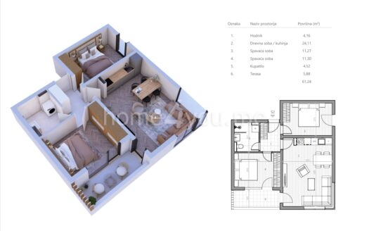 EKSKLUZIVNA PRODAJA ! Stanovi u fazi izgradnje, Radanovići, Kotor