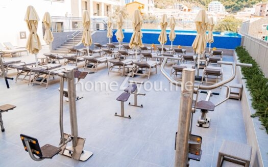 Lux dvosoban stan na prvoj liniji mora, kompleks Sunraf, Rafailovići