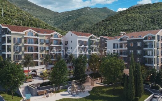 One-bedroom apartments in a new residential complex under construction, Donja Lastva, Tivat