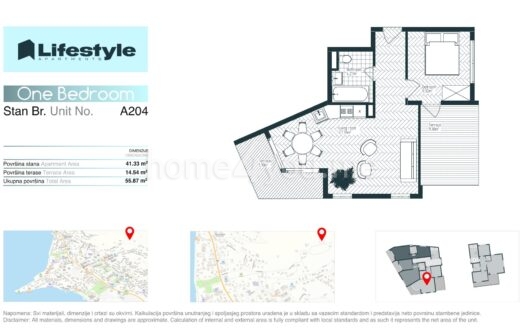 Apartments under construction – modern residential complex in Tivat