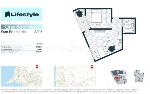 Apartments under construction – modern residential complex in Tivat