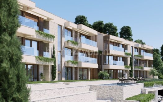 Predprodaja stanova direktno od investitora – luksuzni kompleks sa bazenom iznad Svetog Stefana, Budva