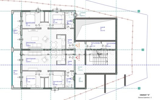 Two-bedroom apartment in a new building in Budva, Lazi area