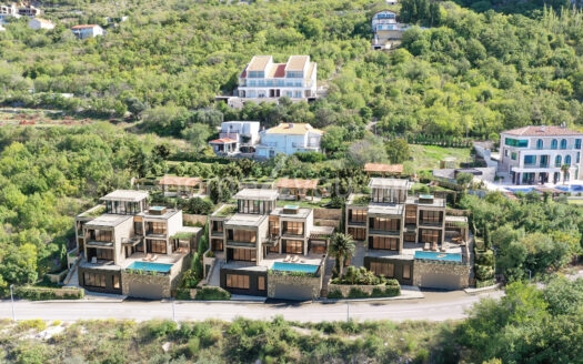 Sale of luxury three-level villas under construction with panoramic sea view Tudorovići, Budva