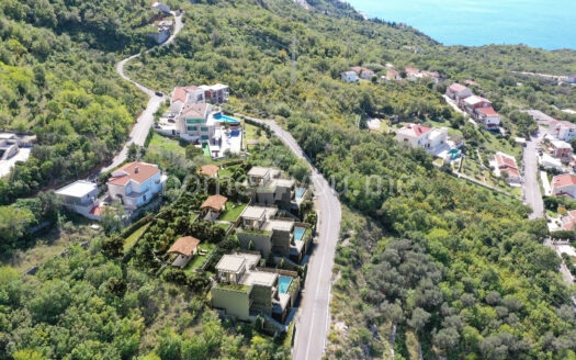 Sale of luxury three-level villas under construction with panoramic sea view Tudorovići, Budva