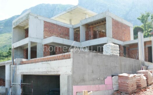 Sale of luxury three-level villas under construction with panoramic sea view Tudorovići, Budva