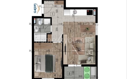 One-bedroom apartment under construction – Zabjelo, Podgorica