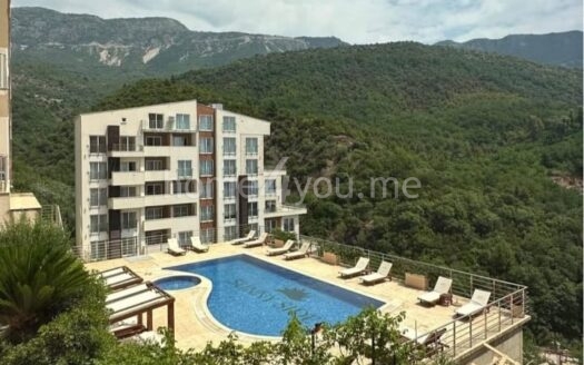 Jednosoban stan u novogradnji sa trajnom pogledom na more, Bečići, Budva