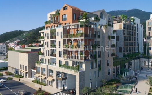 Luksuzan jednosoban stan sa parking mjestom u novom kompleksu Boka Place u Tivtu