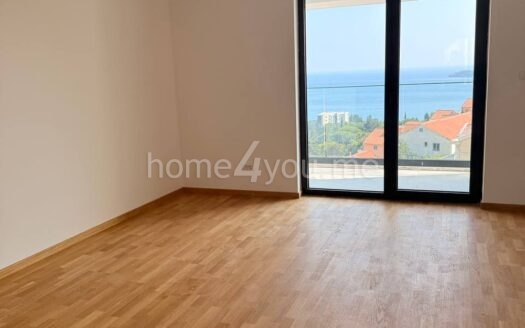 Jednosoban stan u novogradnji sa trajnom pogledom na more, Bečići, Budva