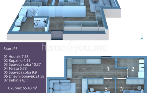 (Crnogoski) Jednosobni i dvosobni stanovi u objektu u izgradnji, Cetinje