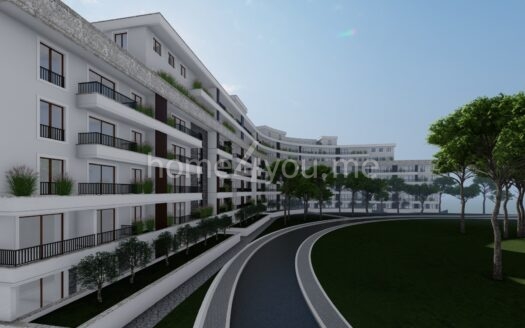Dvosoban stan u novom kompleksu s pogledom na more, Bečići, Budva