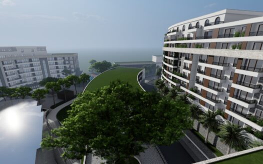 Dvosoban stan u novom kompleksu s pogledom na more, Bečići, Budva