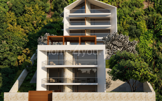 Land plot in Budva with UTU for construction, excellent location with sea view — Podkošljun