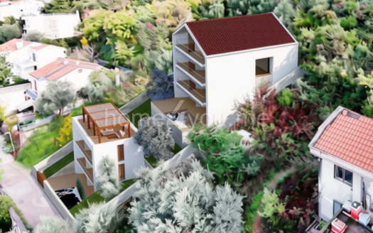 Land plot in Budva with UTU for construction, excellent location with sea view — Podkošljun