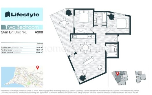 Prodaja stanova u novom kompleksu Life style, Tivat