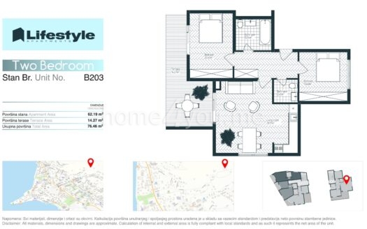 Prodaja stanova u novom kompleksu Life style, Tivat