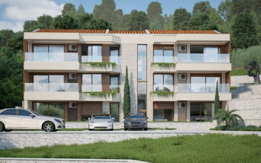 Apartments for sale in pre-construction directly from the developer – luxury ccomplex with a pool above Sveti Stefan, Budva