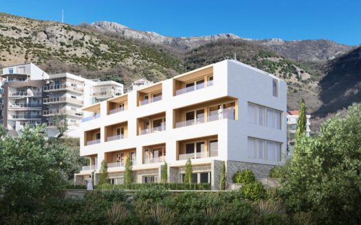 Two-bedroom apartment with panoramic sea view in a luxury residential complex with pools, Budva, Reževići