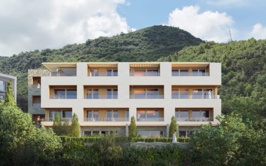Two-bedroom apartment with panoramic sea view in a luxury residential complex with pools, Budva, Reževići